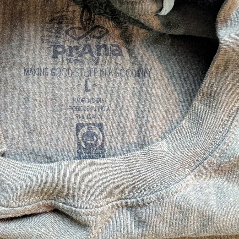 Prana Mens Short Sleeve Top. Mmsize Large. - Picture 3 of 5